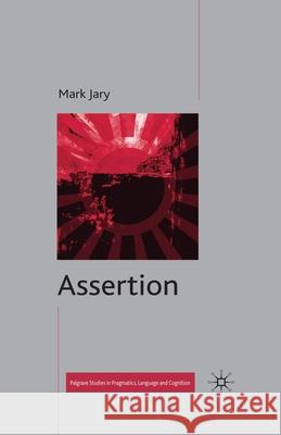 Assertion Mark Jary M. Jary 9781349365036 Palgrave MacMillan - książka