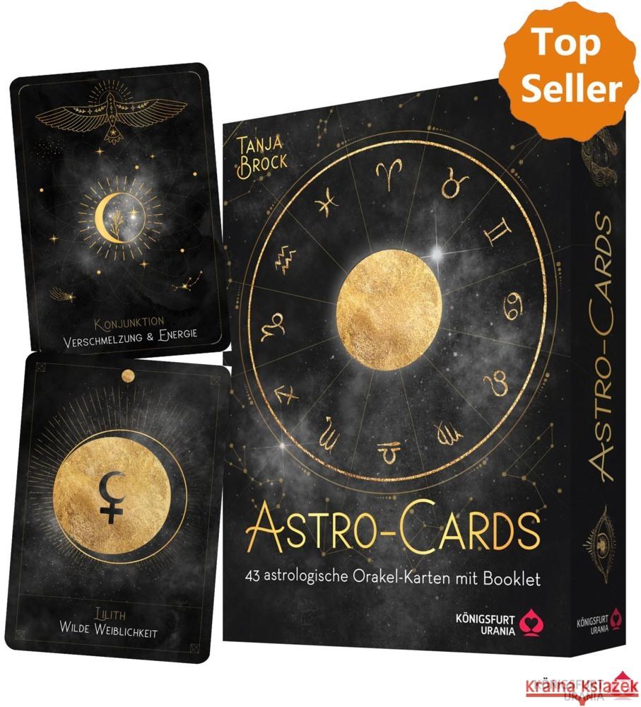 Astro-Cards, m. 1 Buch, m. 43 Beilage Brock, Tanja 9783868267884 Königsfurt Urania - książka