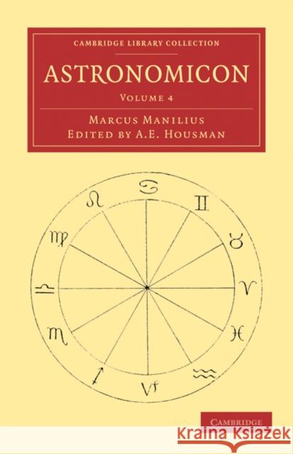 Astronomicon Marcus Manilius A. E. Housman 9781108030540 Cambridge University Press - książka