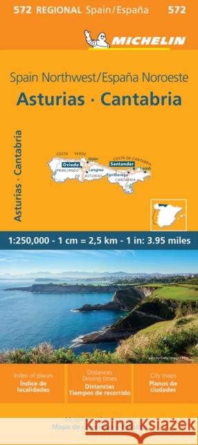 Asturias Cantabria - Michelin Regional Map 572: Map Michelin 9782067263017 Michelin Editions des Voyages - książka