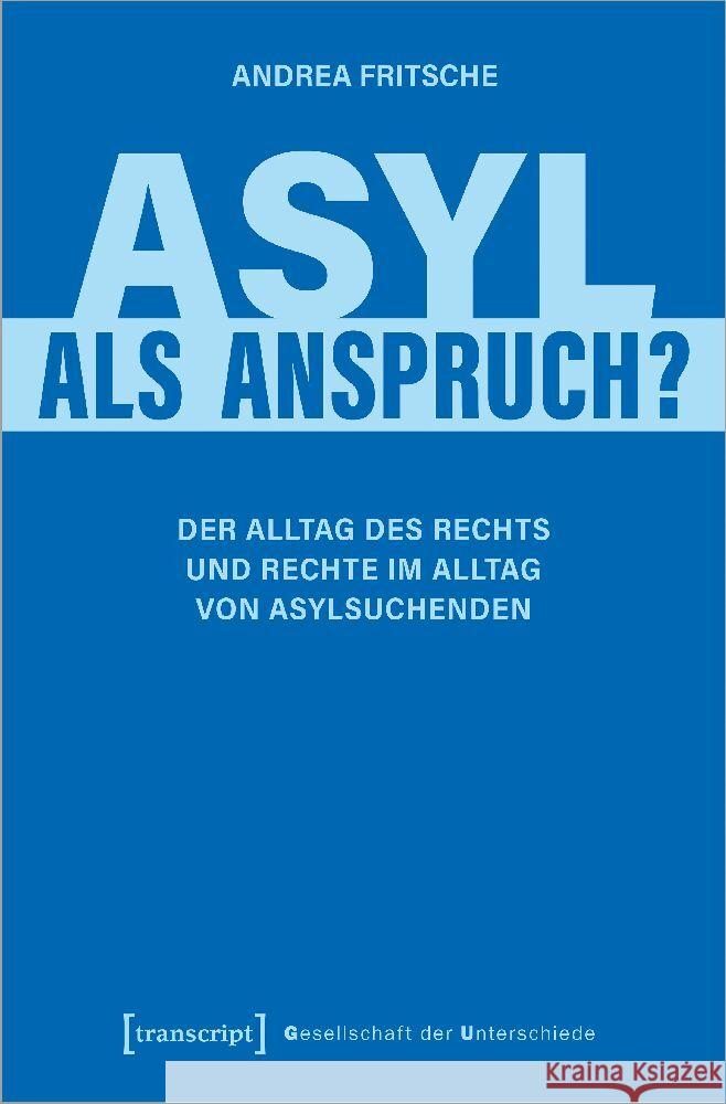 Asyl als Anspruch? Fritsche, Andrea 9783837666137 transcript Verlag - książka