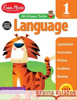 At-Home Tutor: Language, Grade 1 Workbook Evan-Moor Corporation 9781629380025 Evan-Moor Educational Publishers - książka