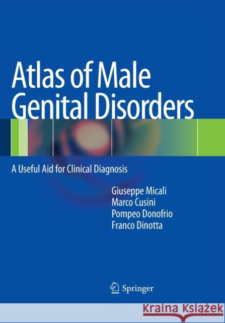 Atlas of Male Genital Disorders: A Useful Aid for Clinical Diagnosis Micali, Giuseppe 9788847039292 Springer Verlag - książka