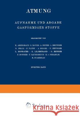 Atmung: Aufnahme Und Abgabe Gasförmiger Stoffe Amersbach, K. 9783540010210 Springer - książka