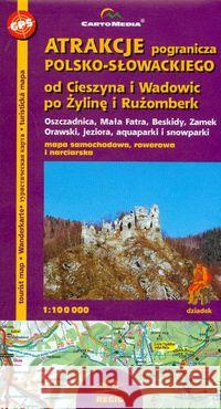 Atrakcje pogranicza polsko-słow. mapa 1:100 000  9788374991186 Cartomedia - książka