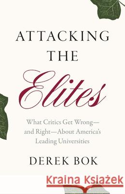 Attacking the Elites Derek Bok 9780300273601 Yale University Press - książka