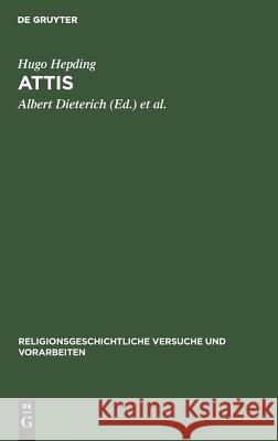 Attis Hepding, Hugo 9783110052565 De Gruyter - książka