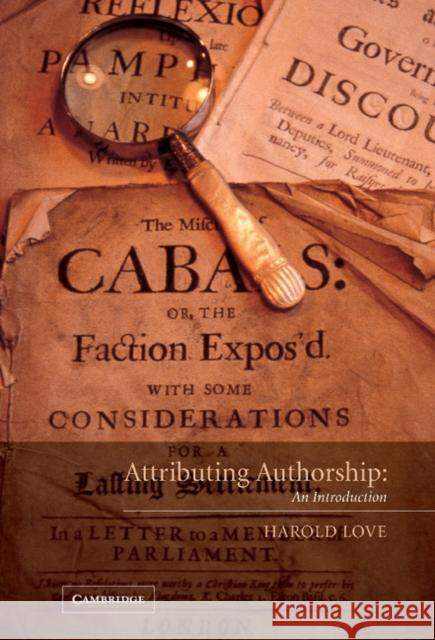 Attributing Authorship: An Introduction Love, Harold 9780521783392 CAMBRIDGE UNIVERSITY PRESS - książka