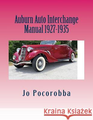 Auburn Auto Interchange Manual 1927-1935 Jo Pocorobba 9781534988415 Createspace Independent Publishing Platform - książka