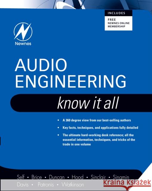 Audio Engineering: Know It All: Volume 1 Self, Douglas 9781856175265  - książka