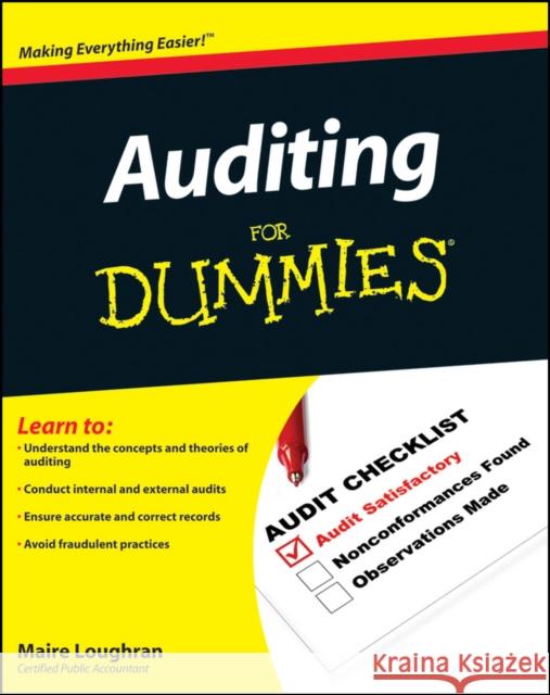 Auditing for Dummies Maire Loughran 9780470530719 John Wiley & Sons Inc - książka