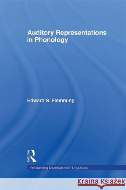 Auditory Representations in Phonology Edward S. Flemming   9781138964143 Taylor and Francis - książka