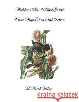 Audubon's Plate 7 Purple Grackle: Classic Designs Cross Stitch Pattern M. Norah Halsey 9781640042063 Silver City Publications & Training, L.L.C. - książka