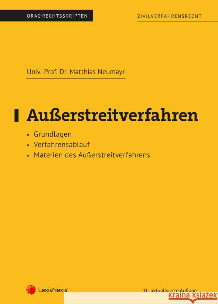 Außerstreitverfahren (Skriptum) Neumayr, Matthias 9783700791157 LexisNexis Österreich - książka