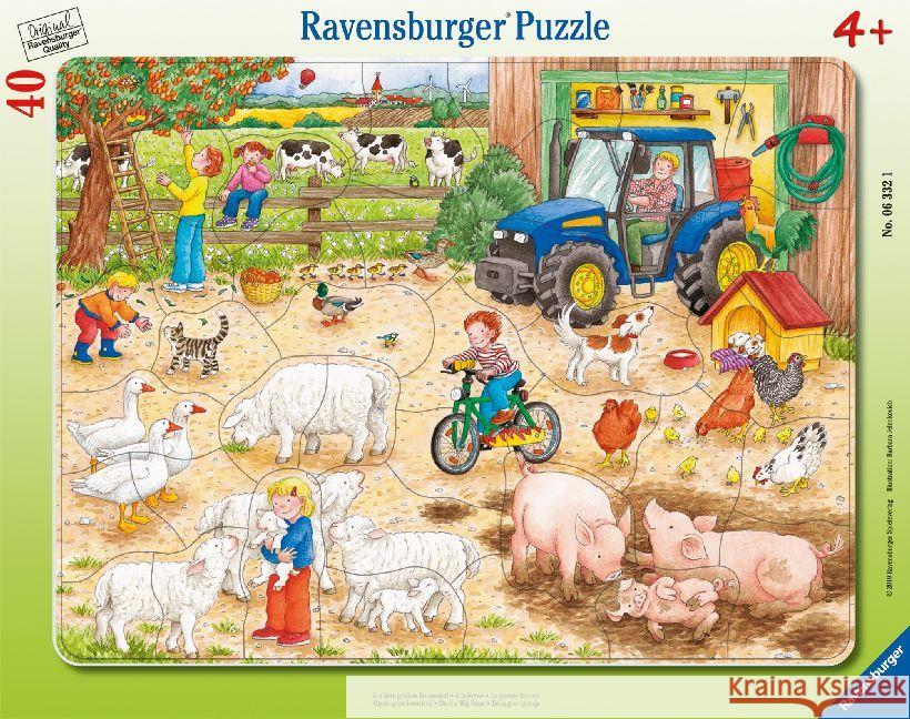 Auf dem großen Bauernhof (Rahmenpuzzle)  4005556063321 Ravensburger Verlag - książka