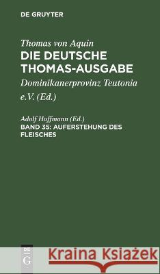 Auferstehung Des Fleisches: Supplement 69-86 Adolf Hoffmann, No Contributor 9783112658079 De Gruyter - książka