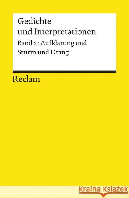 Aufklärung und Sturm und Drang Richter, Karl   9783150078914 Reclam, Ditzingen - książka