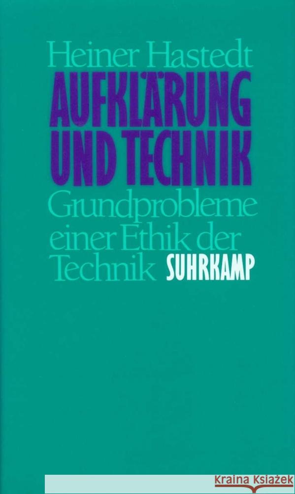 Aufklärung und Technik Hastedt, Heiner 9783518580769 Suhrkamp Verlag - książka