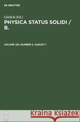 August 1 No Contributor 9783112495278 de Gruyter - książka