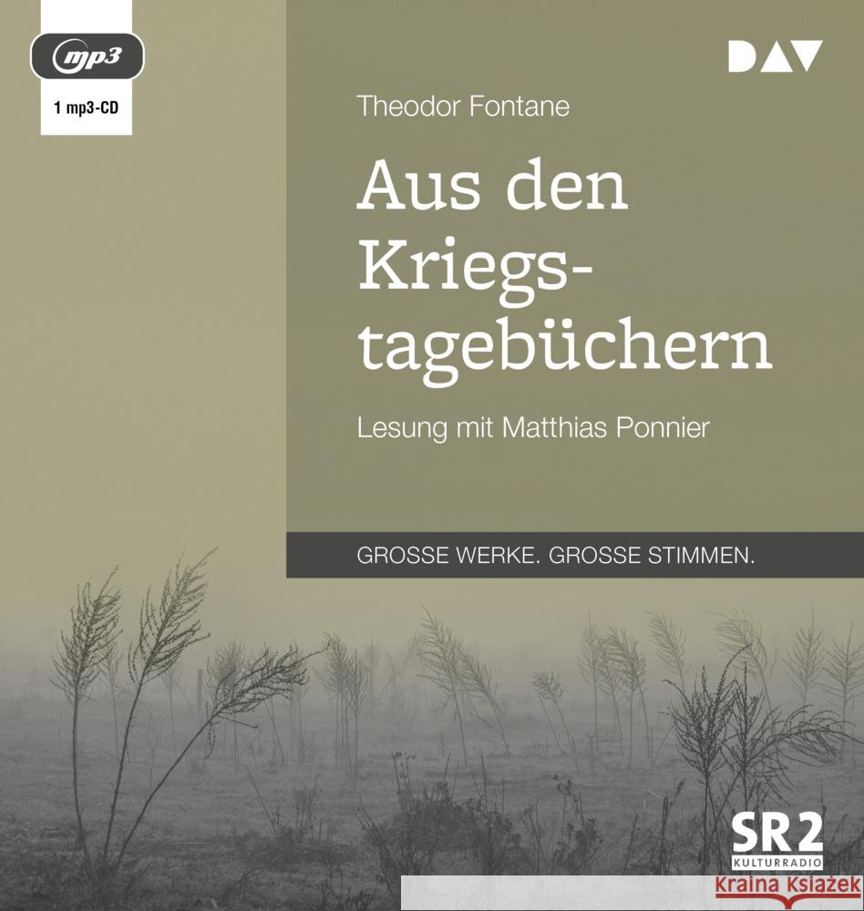 Aus den Kriegstagebüchern, 1 Audio-CD, 1 MP3 Fontane, Theodor 9783742416377 Der Audio Verlag, DAV - książka