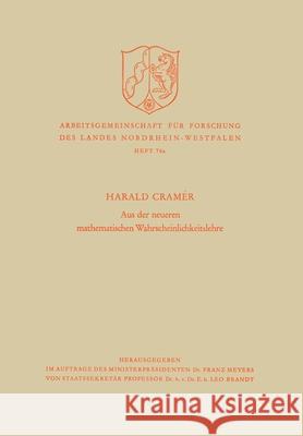 Aus der neueren mathematischen Wahrscheinlichkeitslehre Cram Harald Cram 9783322961136 Vs Verlag Fur Sozialwissenschaften - książka