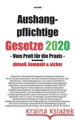 Aushangpflichtige Gesetze 2020 Gesamtausgabe: Vom Profi für die Praxis Jost Scholl 9783750438026 Books on Demand - książka