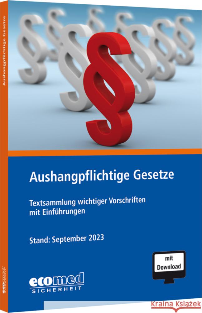 Aushangpflichtige Gesetze, m. 1 Buch, m. 1 Online-Zugang Schwede, Joachim 9783609687254 ecomed Sicherheit - książka