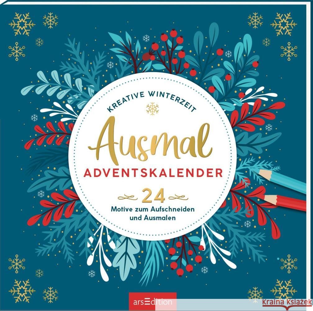 Ausmal-Adventskalender - Kreative Winterzeit  4014489136187 ars edition - książka