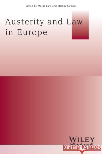 Austerity and Law in Europe Bartl, Marija 9781119380016 John Wiley & Sons - książka