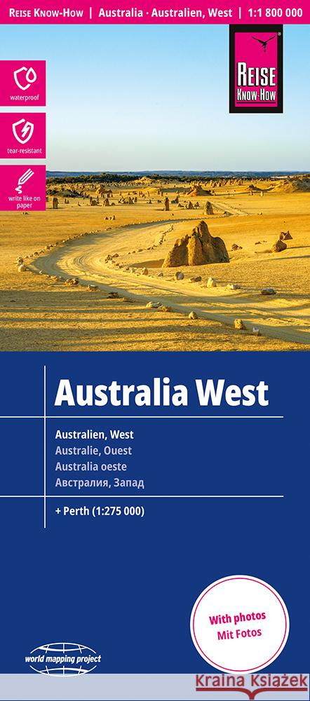 Australia West Map 1:1,800,000 scale: Including Perth  9783831774739 Reise Know-How Verlag Peter Rump - książka