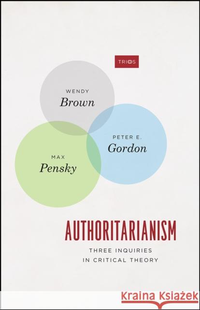 Authoritarianism: Three Inquiries in Critical Theory Wendy Brown Peter E. Gordon Max Pensky 9780226597270 University of Chicago Press - książka