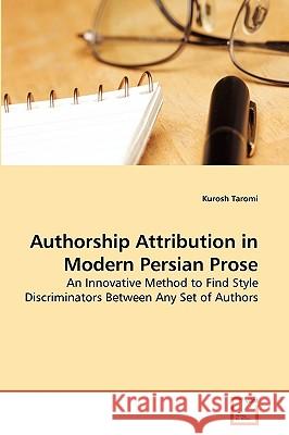 Authorship Attribution in Modern Persian Prose Kurosh Taromi 9783639263077 VDM Verlag - książka