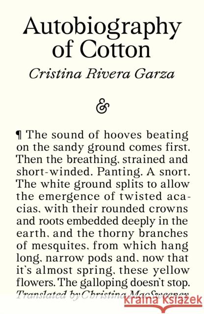 Autobiography of Cotton Cristina Rivera Garza 9781916751637 And Other Stories - książka