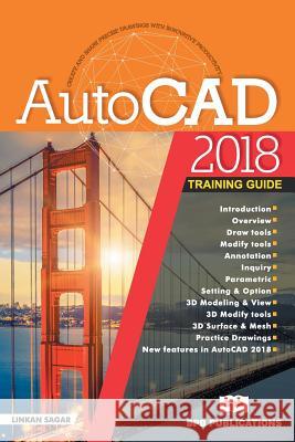 AutoCAD 2018-Training Guide Linkan Sagar                             Na 9789386551870 Bpb Publication - książka