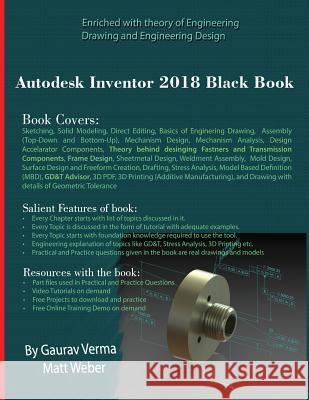 Autodesk Inventor 2018 Black Book Gaurav Verma Matt Weber 9781988722108 Cadcamcae Works - książka