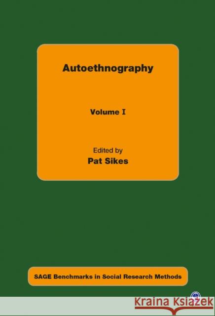 Autoethnography Pat Sikes 9780857027856  - książka