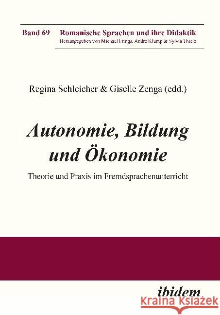 Autonomie, Bildung und Ökonomie  9783838209692 ibidem - książka