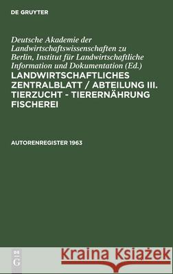 Autorenregister 1963 No Contributor 9783112598092 de Gruyter - książka