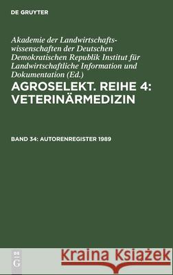 Autorenregister 1989 No Contributor 9783112591673 de Gruyter - książka