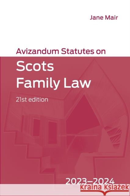 Avizandum Statutes on Scots Family Law  9781399528764 Edinburgh University Press - książka