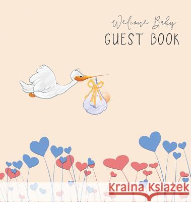 BABY SHOWER GUEST BOOK with GIFT LOG (Hardcover) for Baby Naming Day, Baby Shower Party, Christening or Baptism Ceremony, Welcome Baby Party: For baby Publications, Angelis 9781912484003 Angelis Publications - książka