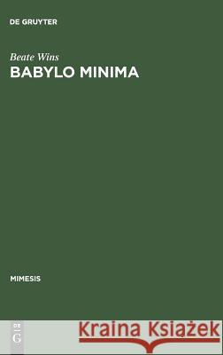 Babylo minima Wins, Beate 9783484550285 Max Niemeyer Verlag - książka