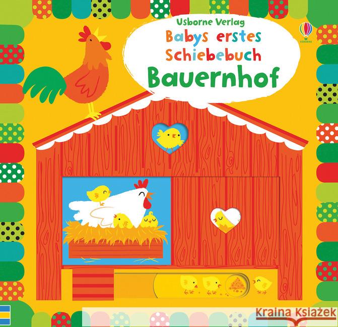Babys erstes Schiebebuch: Bauernhof Watt, Fiona 9781782323778 Usborne Verlag - książka