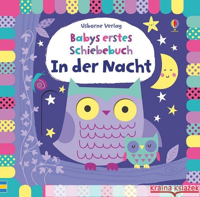 Babys erstes Schiebebuch: In der Nacht Watt, Fiona; Baggott, Stella 9781782328780 Usborne Verlag - książka