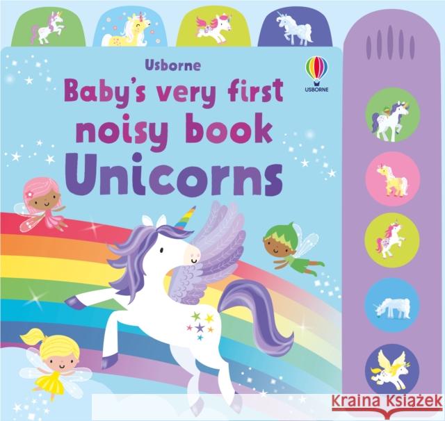 Baby's Very First Noisy Book Unicorns Fiona Watt 9781803707648 Usborne Publishing Ltd - książka