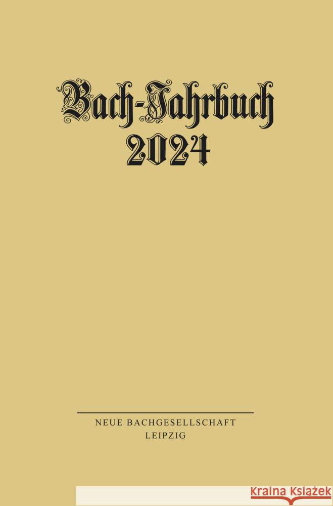Bach-Jahrbuch 2024 Peter Wollny 9783374077793 Evangelische Verlagsanstalt - książka