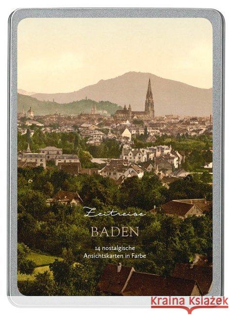 Baden : 14 nostalgische Ansichtskarten in Farbe  4251517502969 Paper Moon - książka