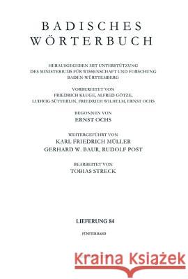 Badisches Wörterbuch. Bd.V/Lieferung 84  9783110417555 De Gruyter Mouton - książka