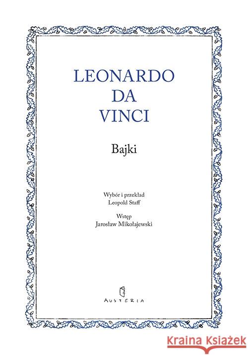 Bajki Leonardo Da Vinci 9788378662655 Austeria - książka