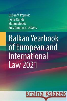 Balkan Yearbook of European and International Law 2021  9783030974305 Springer International Publishing - książka